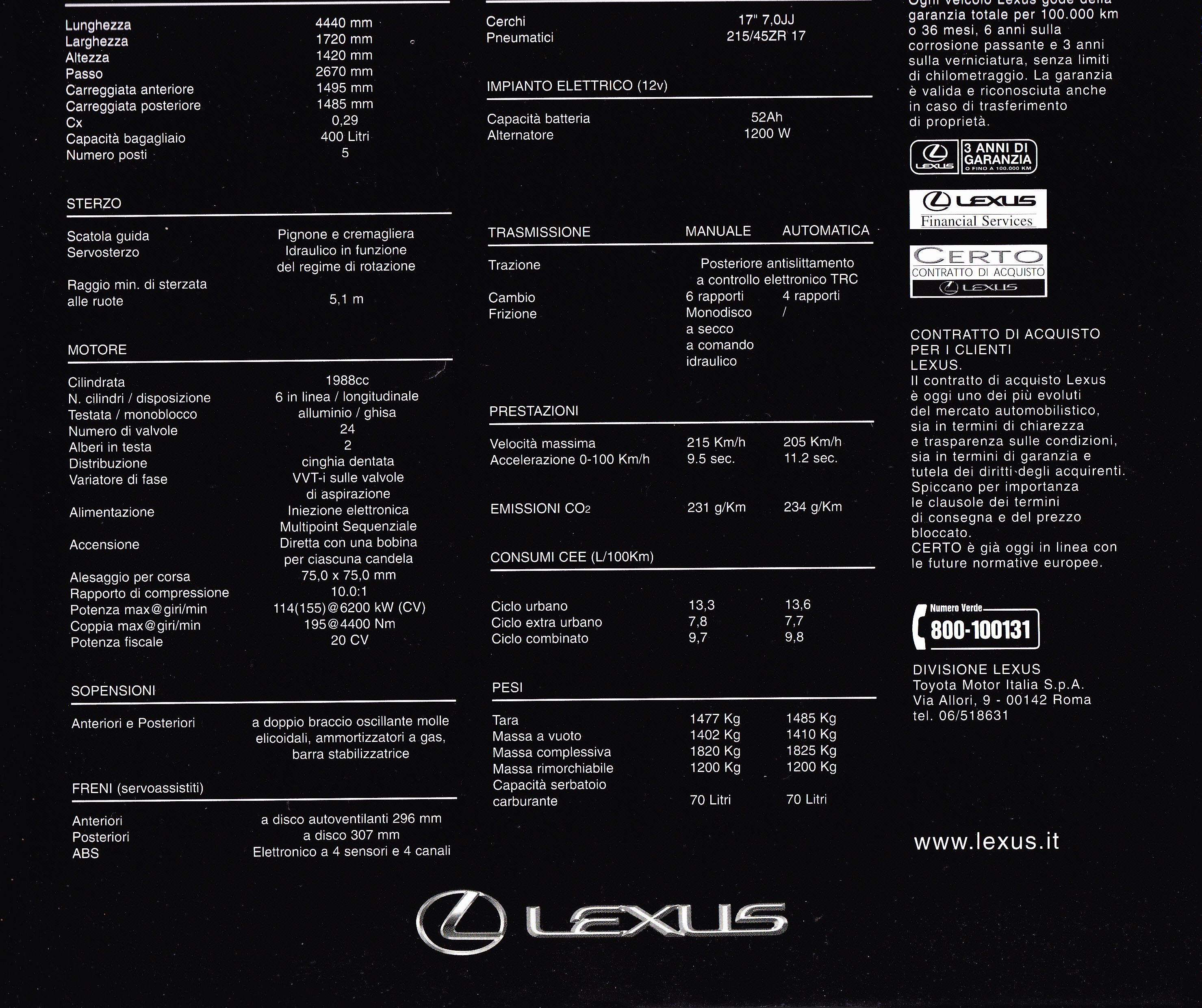1999 Lexus IS brochure